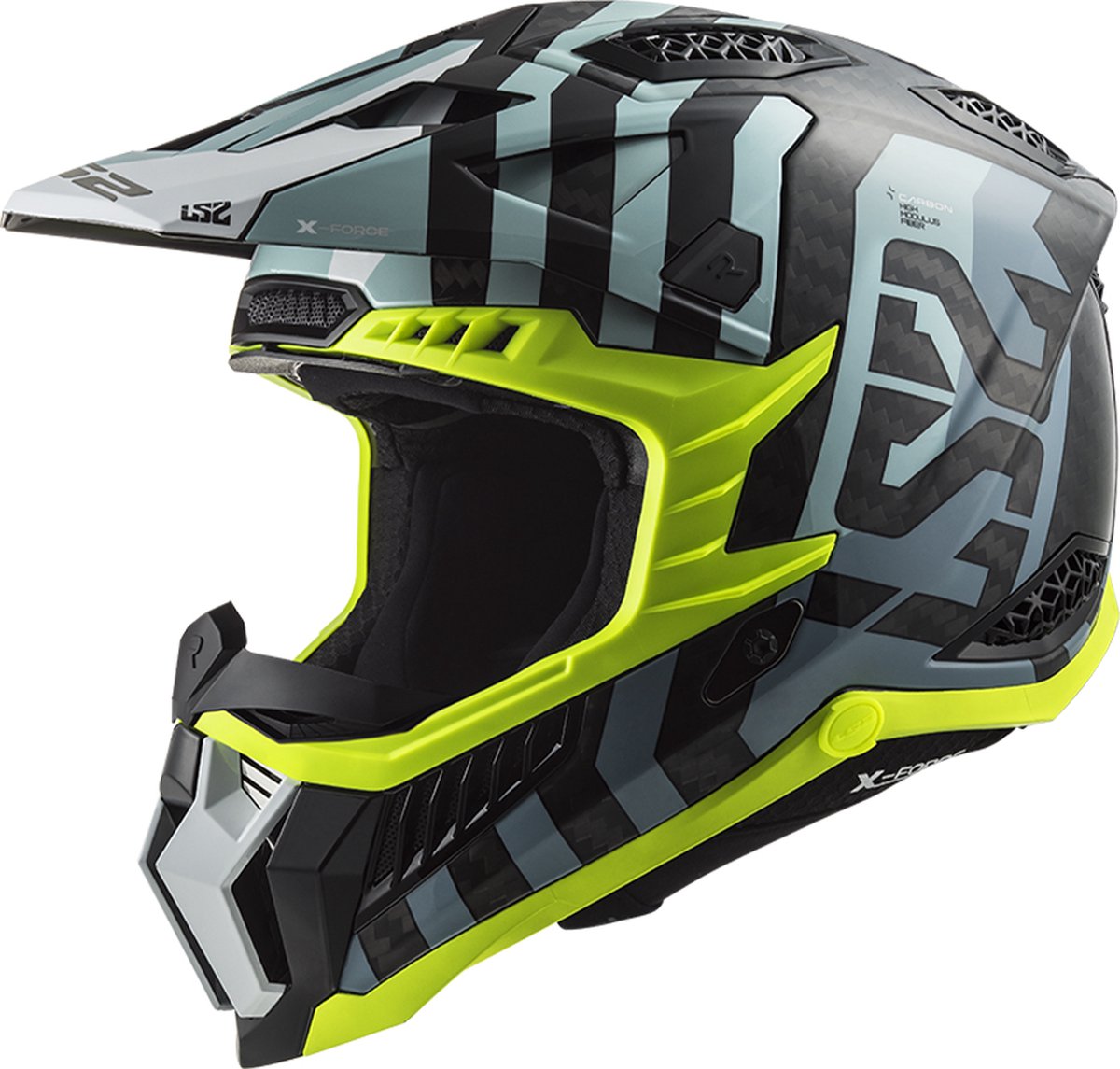 LS2 Helm X-Force Barrier MX703 sky blauw maat M