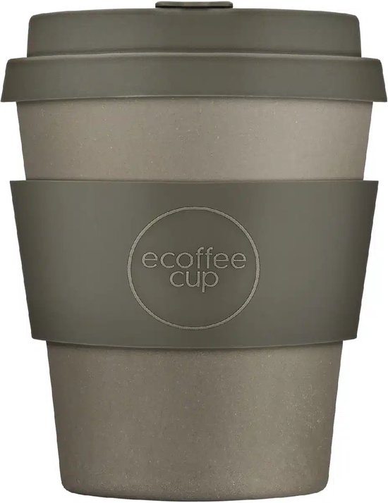 Herbruikbare koffiebeker 'Molto Grigio' 8 oz / 240 ml met deksel en sleeve | Inhoud: 1 stuks
