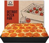 Pizzaplaat - pizzaplaat - pizzaplaat - pizzapan rechtshandig - Detroit Pizzapan - 35,6 x 25,4 x 6,4 cm (l x b x h) van aluminium