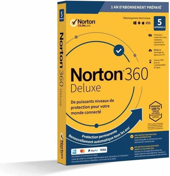 NORTON 360 DELUXE 50GB FR 1 USER 5 DEV