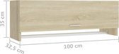 vidaXL - Kledingkast - 100x32,5x35 - cm - bewerkt - hout - sonoma - eikenkleurig