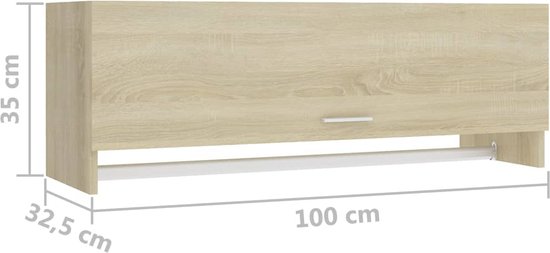 vidaXL-Kledingkast-100x32,5x35-cm-bewerkt-hout-sonoma-eikenkleurig
