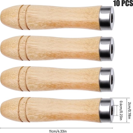 10 stuks vijlhandvat, houten vijlgreep, houten handvat, vijlhandvat met sterke metalen kraag, reservevijl, snijgereedschap, hardhout, vijlgreep, garage, houtbewerking, timmergereedschap, 4 mm 10 stuks vijlhandvat, houten vijlgreep, houten handvat, vijlhandvat met sterke metalen kraag, reservevijl, snijgereedschap, hardhout, vijlgreep, garage, houtbewerking, timmergereedschap, 4 mm
