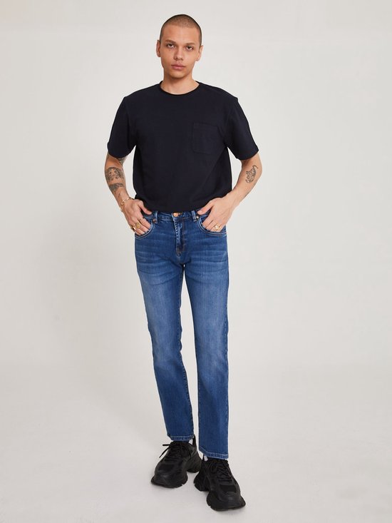 LTB Jeans Hollywood ZD Heren Straight Jean - Donkerblauw - Allon Safe Wash