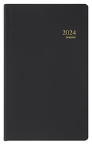 Brepols Agenda 2024 • Breplan • Seta PVC • 9,2 x 16 cm • Zwart