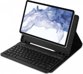 Buddi Zuna Hoes met Toetsenbord Geschikt voor Samsung Galaxy Tab S8 / S7 | Beschermhoes | Bluetooth 5.0 | met Penhouder | Magnetisch Uitneembaar Keyboard | Book Case met Standaard | Zwart