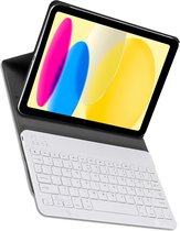 Hoesje Geschikt voor iPad 2022 Toetsenbord Hoes Book Case - Hoes Geschikt voor iPad 10 Toetsenbord Hoesje Keyboard Cover - Goud