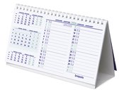 Brepols Kalender 2024 • Bureaukalender 4t • met overzicht van 3 maanden • met notitieruimte • 21 x12,5 cm