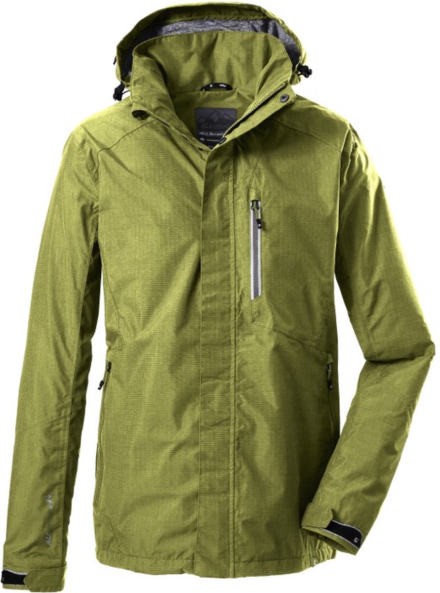 Killtec heren zomerjas - functionele zomerjas heren - donker lime - 34723 - maat L