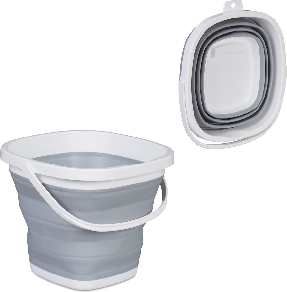 Goedkoopste schoonmaakemmer emmer - 10 l - vierkant - met hengsel en tuit - campingemmer