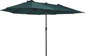 Outsunny Parasol avec manivelle parasol de jardin double marché parasol 460 x 270 cm noir 84D-031V01