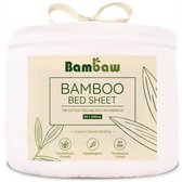 Bamboe Hoeslaken | 1-Persoons Eco Hoeslaken 90cm bij 200cm | Wit | Luxe Bamboe Beddengoed | Hypoallergeen Hoeslaken | Puur Bamboe Viscose Rayon Hoeslaken | Ultra-ademende Stof | Bambaw
