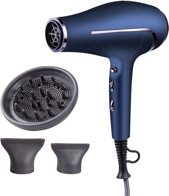 Professionele Föhn met Diffuser - Advanced Plasma Technologie - Ionische Haardroger - 3 Blaasmonden - Cadeautip - Good Hairday Cadeau - 2200W