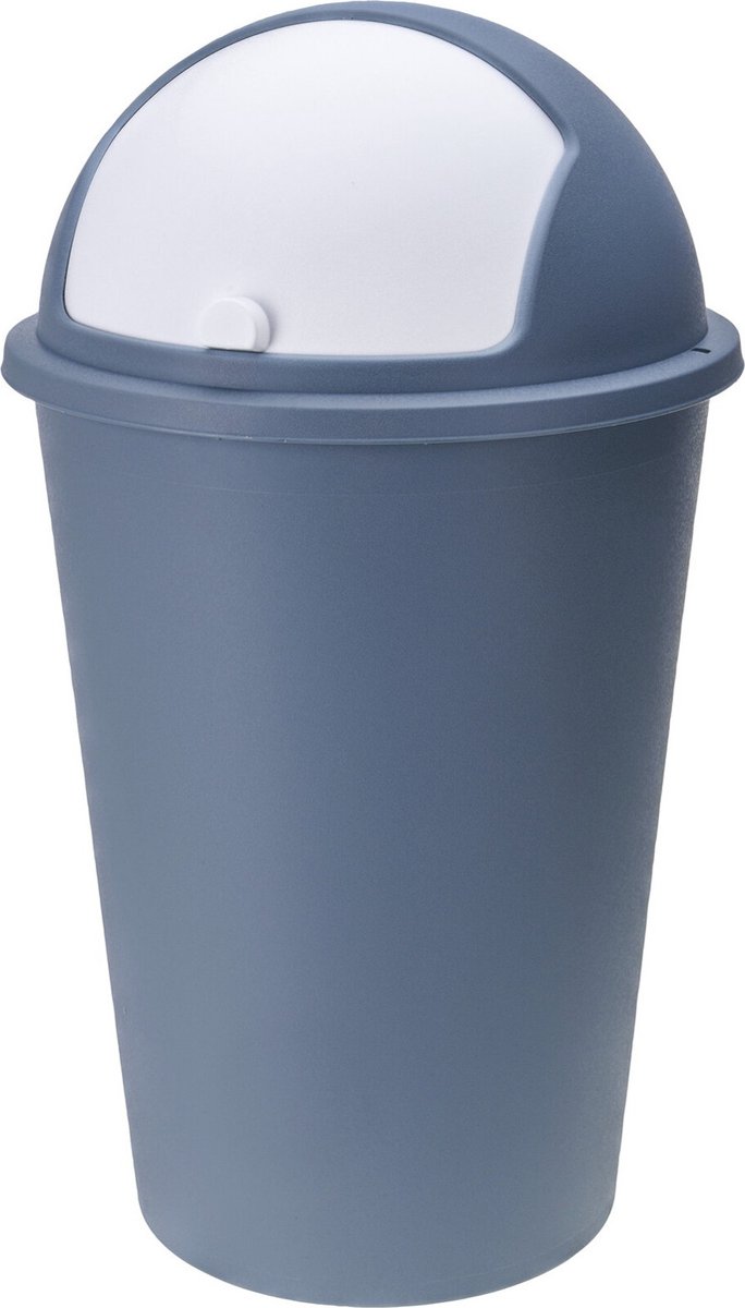 Goedkoopste Vuilnisbak/afvalbak/prullenbak blauw met deksel 50 liter - Vuilnisbakken/afvalbakken/prullenbakken