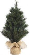 Sapin de Noël artificiel vert / sapin de Noël 45 cm avec sac de jute / motte de racines - Décorations de Noël / Décorations de Noël