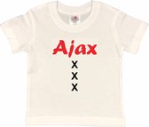 Amsterdam Kinder t-shirt | AJAX XXX | Verjaardagkado | verjaardag kado | grappig | jarig | Amsterdam | Ajax | cadeau | Cadeau | Wit/rood/zwart | Maat 98/104