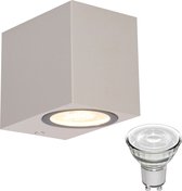 Proventa Ambiance LED Muurlamp voor binnen & buiten - Warm wit licht - Grijs