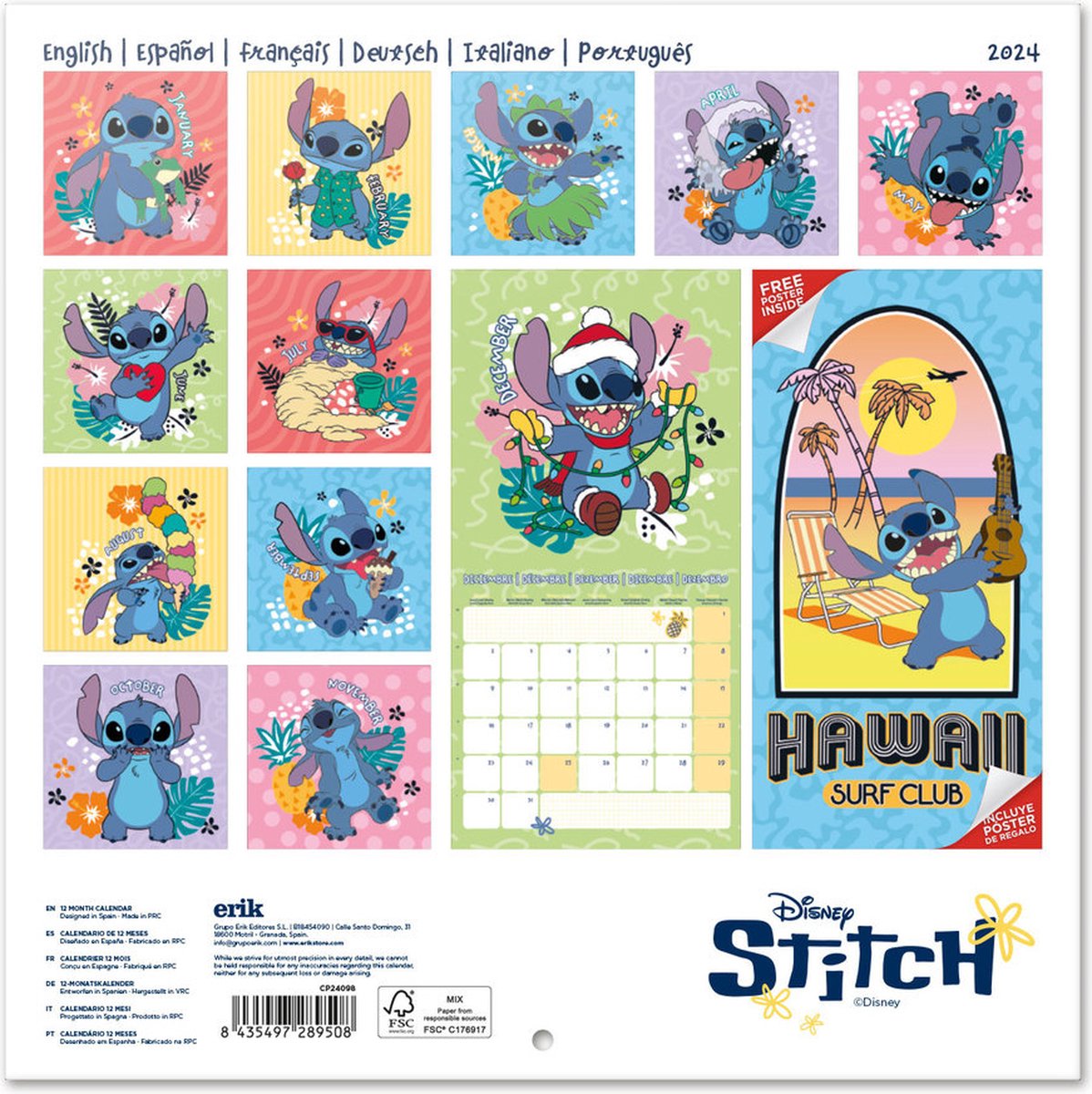 Acheter le calendrier 3D Surfer Stitch ? Commandez en ligne rapidement et  facilement 