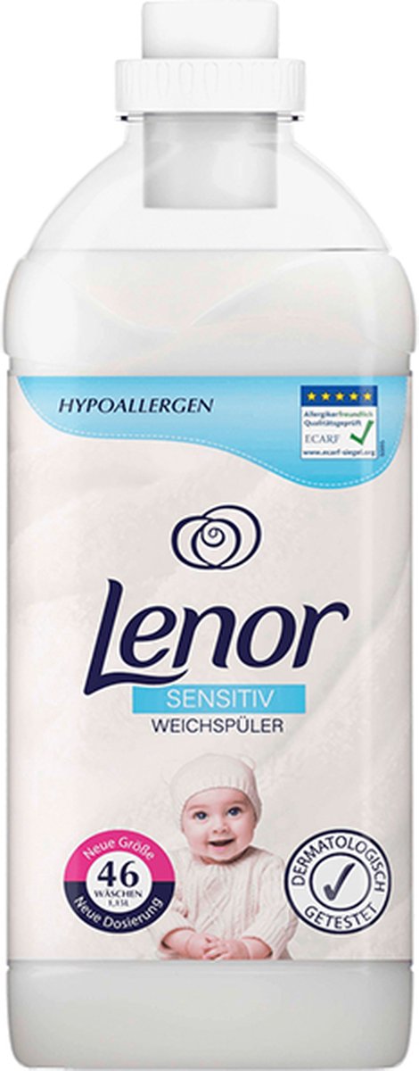 Lenor - 12x41 Lavages Peaux Sensibles, Adoucissant Lenor