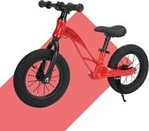 Loopfiets - Balance Bike Sport - loopfiets vanaf 2 jaar -rood - 12 inch luchtbanden - met handige zijstandaard - snel sluiting zadelpen - super licht magnesium frame