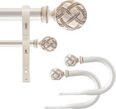 Ensemble de tringle à rideau - tringle à rideau Matériau robuste - Extensible - Tringle à rideau - Tringles à rideaux 122cm-213cm