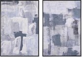 Schilderij DKD Home Decor 83 x 4,5 x 122,5 cm 83 x 4,5 x 123 cm Abstract Stads (2 Stuks)