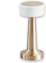 Lampe de table moderne Touch - Or - Lampe de table - Lampe de bureau - LED - Rechargeable - Dimmable - Sans fil - Industrielle et moderne - Sur batterie - Veilleuse pour la chambre - Lampe de table pour l'intérieur