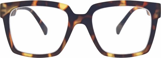Noci Eyewear PCL031 Remo leesbril - sterkte +2.50 Tortoise - groot frame - inclusief opbergpouch