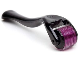 Doodadeals® Dermaroller 0.3 mm – Dermaroller Haargroei – Dermaroller Titanium – 540 Naalden - Zwart
