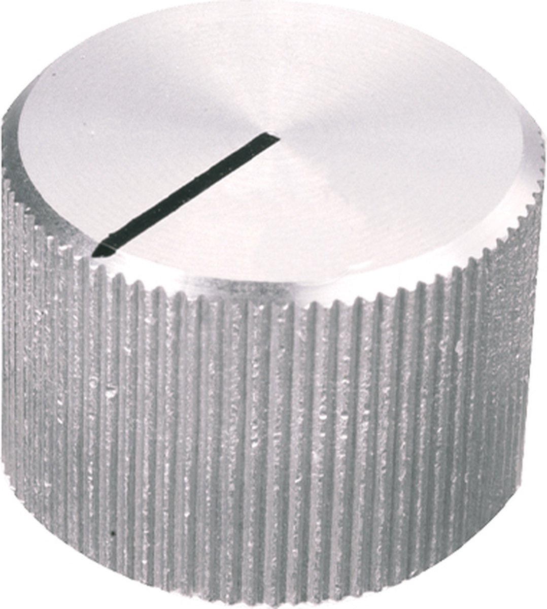 Aluminium bedieningsknop voor 6mm as - ø17x14mm - Per 1 stuk(s)