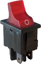 Mini Wipschakelaar met hevel ON-OFF - 4 pins - 4A 250V - Rood- Per 1 Stuks