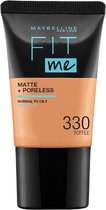 Maybelline New York Fit Me Matte & Poreless Mini, 330 Toffee, 18 ml