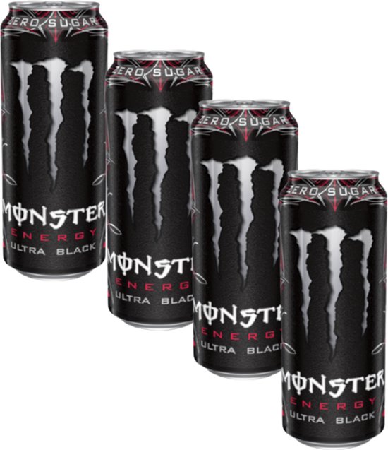 Monster Ultra Black 4Pack 500ml (4x500ml) bol