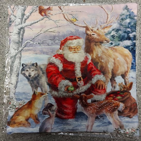 Kussenhoes - Decoratieve kussenhoes 45x45 cm - Kerstkussen - Zachte stof - kerst 8