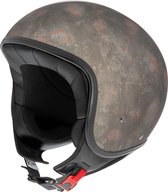 IRIE Hunter - Retro Jethelm - ECE goedgekeurde Scooterhelm - Geschikt als Scooter Brommer Motor Snorfiets Helm - XL - Roestig Bruin