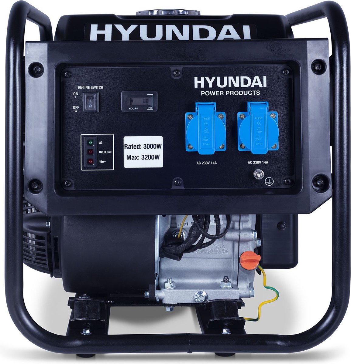 HYUNDAI convector generator 3,2 kW - Laag oliepeil alarm - Quick start - Slechts 29 kg - Hyundai