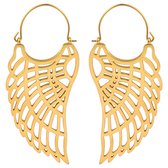 Tunnel oorhangers angel wings - goud (setje)