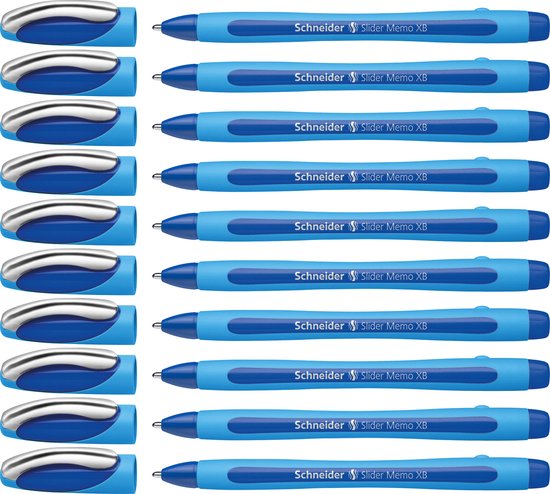 Schneider balpen - Slider Memo - XB - 1,4mm - blauw - 10 stuks - S-150203-10