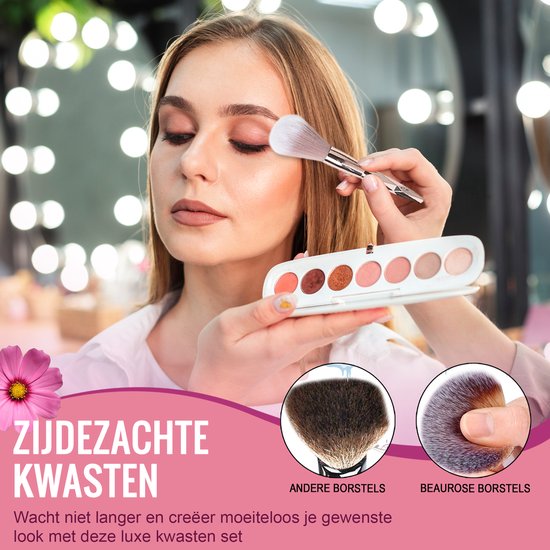 Beaurose Make Up Kwasten Set - Make Up Brush - Oogschaduw - Foundation Kwast - Poeder Kwast - Brush - Make up - Cosmetica - Kwasten Set - 12 Stuks