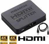 Répartiteur HDMI 2 ports Maxenza Visual ProHD - Full HD et 3D, 4K à 30 Hz, Dolby Audio , répétition du signal, ABS/PVC, Switch HDMI - Zwart