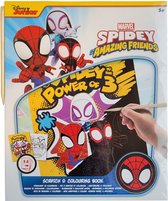 Spidey amazing friens Scratch Book - Spiderman - Kleurboek - Multicolor - Tekenen - Kras boek - Marvel - 3+