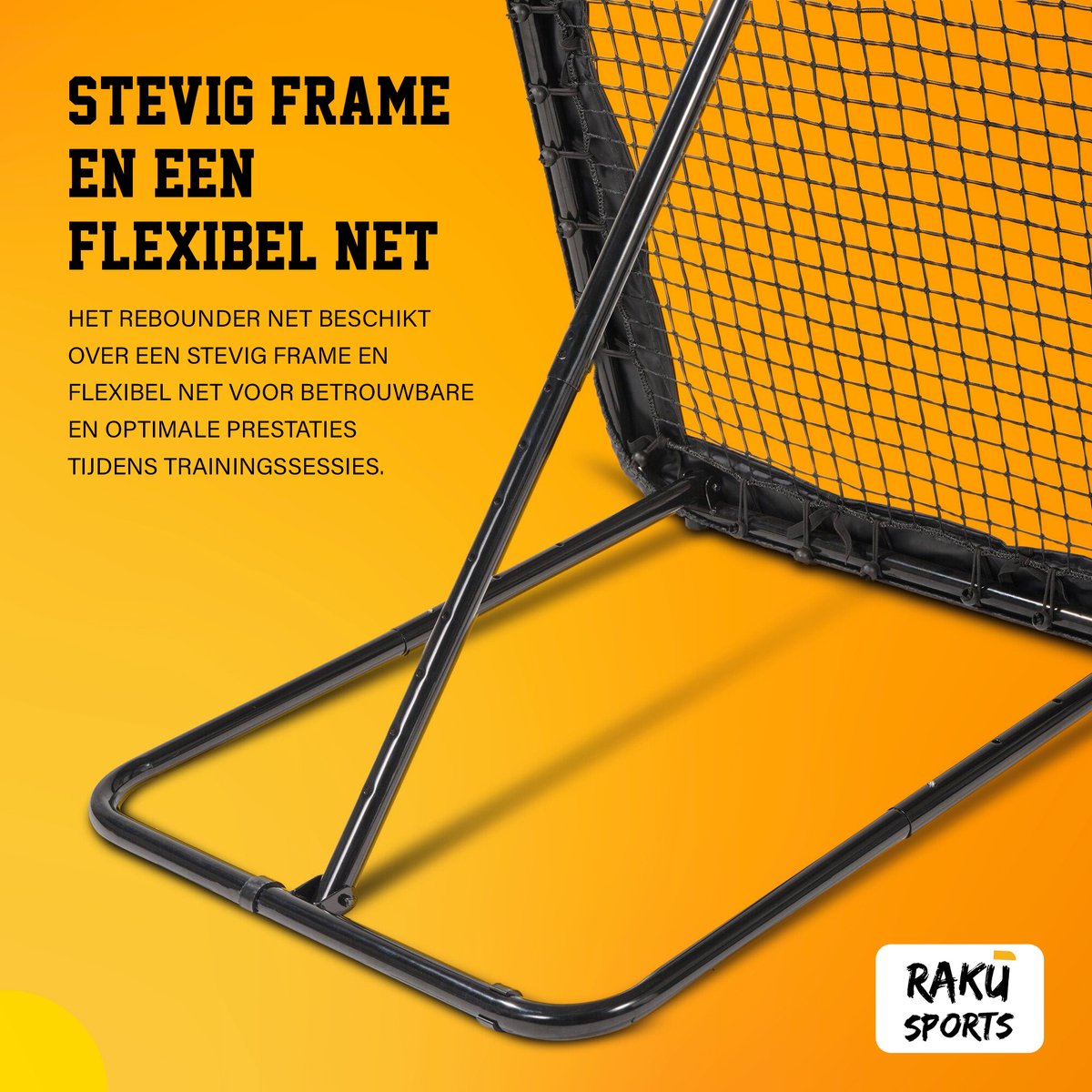 Raku Sports Voetbal Rebounder Voetbaldoel - Accessoires & Spullen voor Training - Voetbalgoal met Pionnen - Trainingsmateriaal - Tchouk — afbeelding 7