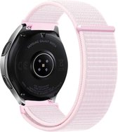 Strap-it Smartwatch bandje 20mm - zacht nylon bandje geschikt voor Samsung Galaxy Watch 42mm / Active / Active2 40 & 44mm / Galaxy Watch 3 41mm / Galaxy Watch 4 - Classic / Galaxy Watch 5 - Pro / Galaxy Watch 6 - Classic / Gear Sport - lichtroze