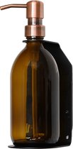 Porte-pompe à savon Acier inoxydable Zwart avec distributeur de savon | Célibataire | 500 ml de cuivre