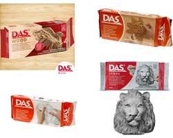DAS Ultieme Klei Set - Zelfhardende Klei - Diverse Kleuren - Innovatieve Hout/Wood Klei - Bijna 4 Kilo Creatief Potentieel