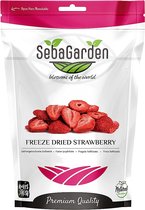 Seba Garden Premium Fraises Lyophilisées 100g | Savoureuses fraises européennes sans OGM et végétaliennes