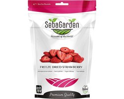 Seba Garden Premium Gevriesdroogde Aardbeien 100g | Smakelijke Europese Aardbeien Non-GMO & Veganistisch