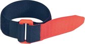 FASTECH® F101-25-195-5 Klittenband Met riem Haak- en lusdeel (l x b) 195 mm x 25 mm Zwart, Rood 5 stuk(s)