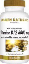 Golden Naturals Vitamine B12 6000 mcg (180 veganistische zuigtabletten)