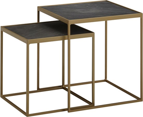 IBUYKE Round Nesting Table, Removable Set of 2 Coffee Tables, Stackable Side Table End Table, for Living Room, Bedroom, Office, Balcony, Apartment, Rustic Brown TMJ062H